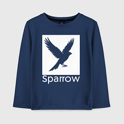 Детский лонгслив Летящий воробей