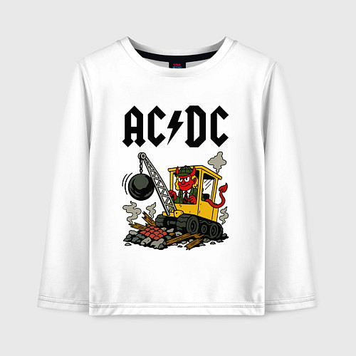 Детский лонгслив ACDC Ballbreaker World Tour / Белый – фото 1