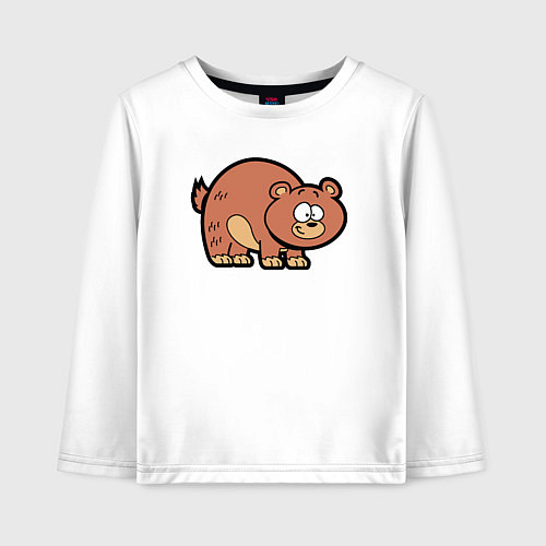 Детский лонгслив Мишутка / Белый – фото 1