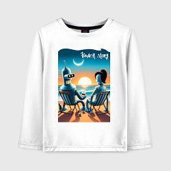 Детский лонгслив Bender with girlfriend - beach story