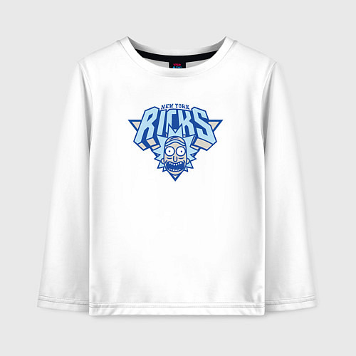 Детский лонгслив New York Ricks / Белый – фото 1