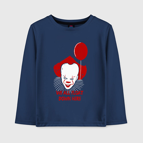 Детский лонгслив We all float / Тёмно-синий – фото 1
