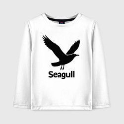 Детский лонгслив Черная чайка