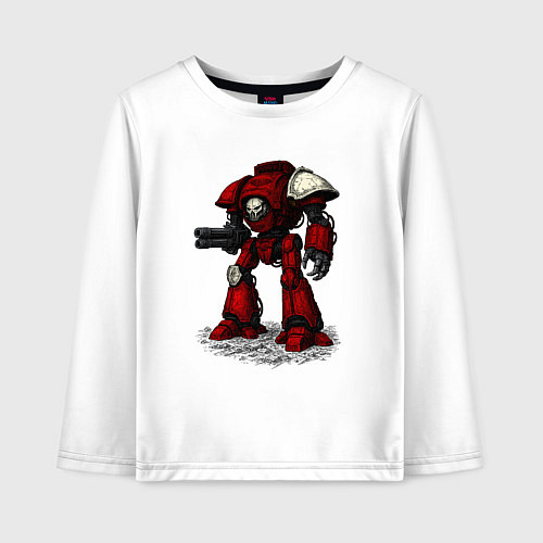 Детский лонгслив Боевой титан империи / Белый – фото 1