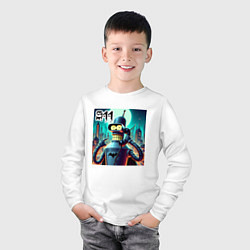 Лонгслив хлопковый детский Бендермен оператор службы спасения, цвет: белый — фото 2