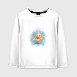 Детский лонгслив Цыпленок учится летать