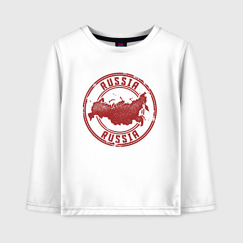 Детский лонгслив Россия / Белый – фото 1