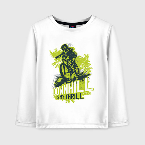 Детский лонгслив Даунхилл / Белый – фото 1
