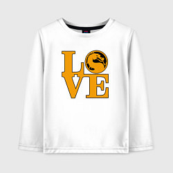 Лонгслив хлопковый детский Love mortal kombat, цвет: белый