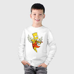 Лонгслив хлопковый детский Bart Simpson Cupid, цвет: белый — фото 2