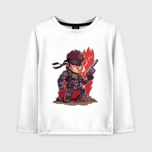 Детский лонгслив Metal Gear Солид Снейк / Белый – фото 1