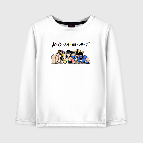 Детский лонгслив Kombat friends / Белый – фото 1