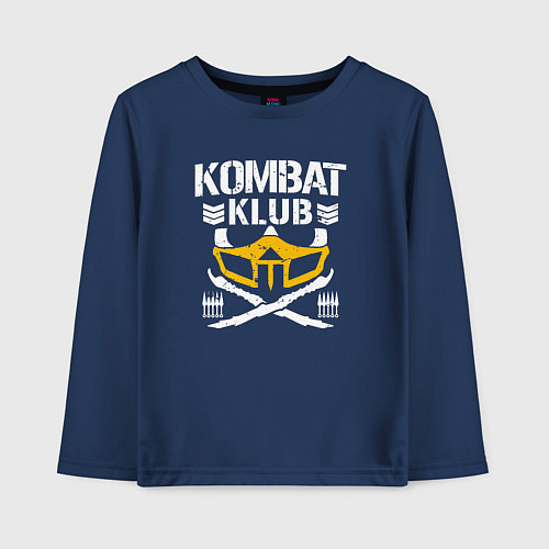 Детский лонгслив Kombat klub / Тёмно-синий – фото 1