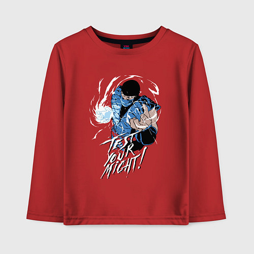 Детский лонгслив Саб-зиро проверь свою мощь / Красный – фото 1