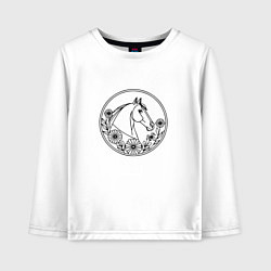 Лонгслив хлопковый детский Гармония линий, цвет: белый
