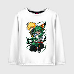 Детский лонгслив Моя геройская академия Изуку Мидория