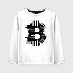 Лонгслив хлопковый детский Urban биткоин, цвет: белый