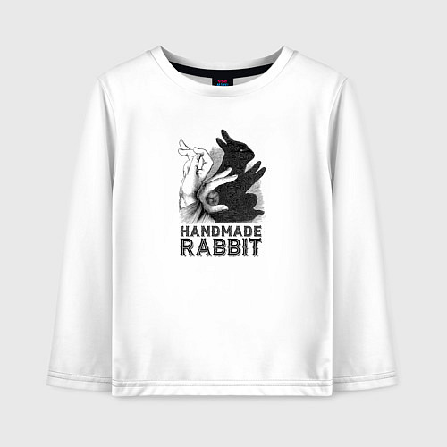 Детский лонгслив Handmade rabbit / Белый – фото 1
