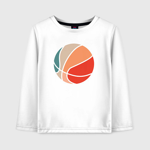 Детский лонгслив Basket color / Белый – фото 1