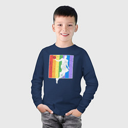 Лонгслив хлопковый детский Play basket, цвет: тёмно-синий — фото 2