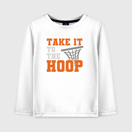 Детский лонгслив Take it to the hoop / Белый – фото 1
