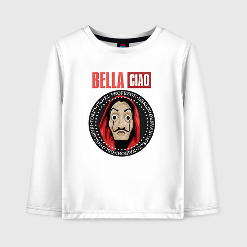 Детский лонгслив Bella ciao heroes / Белый – фото 1