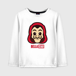 Лонгслив хлопковый детский Bella ciao man, цвет: белый