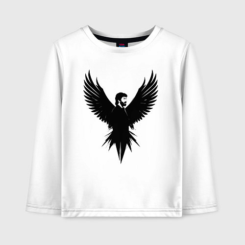 Детский лонгслив Крылатый Чак Норрис / Белый – фото 1