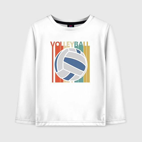Детский лонгслив Volleyball colors / Белый – фото 1