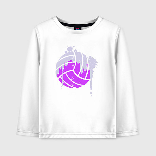 Детский лонгслив Purple ball / Белый – фото 1