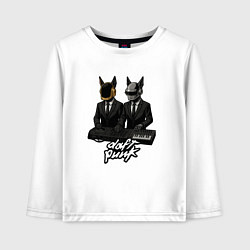 Детский лонгслив Daft Punk - кибер собаки