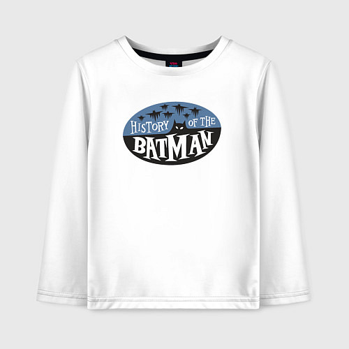 Детский лонгслив История Бэтмена / Белый – фото 1