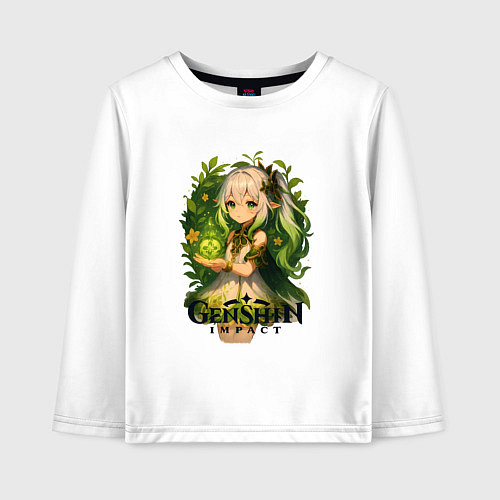 Детский лонгслив Нахида из Genshin Impact / Белый – фото 1