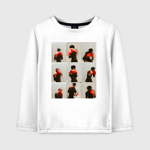 Детский лонгслив Боксер фотографии / Белый – фото 1