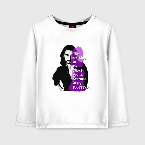 Детский лонгслив Dave Gahan Depeche Mode - Walking In My Shoes / Белый – фото 1