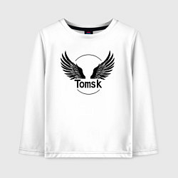 Лонгслив хлопковый детский Крылья Томска, цвет: белый