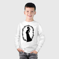 Лонгслив хлопковый детский Беременная грация, цвет: белый — фото 2