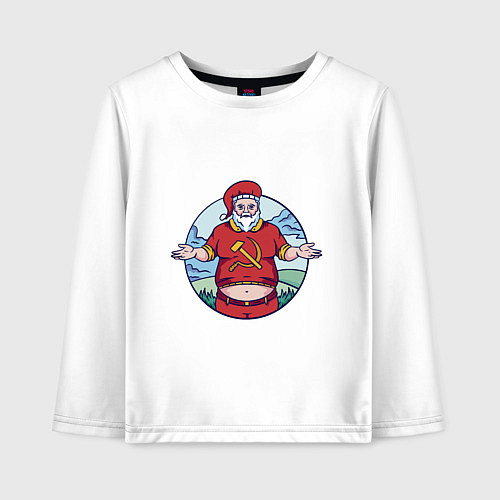 Детский лонгслив Советский Санта / Белый – фото 1