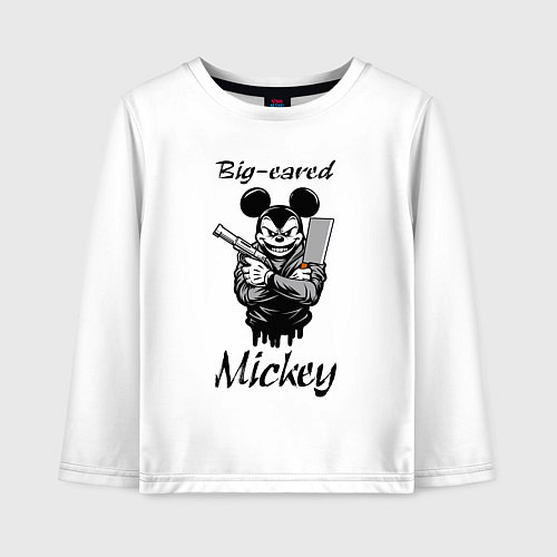 Детский лонгслив Гангстер Микки / Белый – фото 1