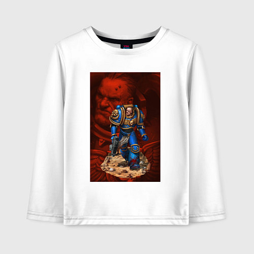 Детский лонгслив Space Marine / Белый – фото 1