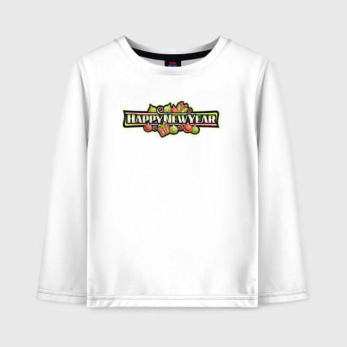 Детский лонгслив Счастья в новый год / Белый – фото 1