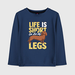 Детский лонгслив Жизнь коротка как мои лапы