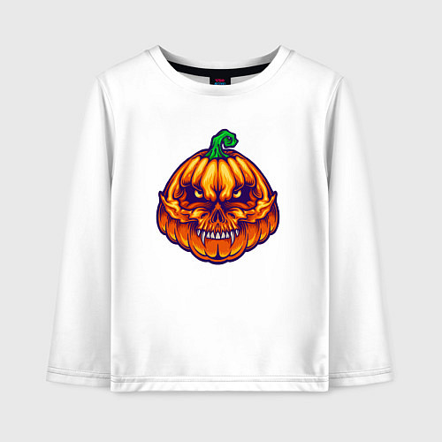 Детский лонгслив Ghost pumpkin / Белый – фото 1