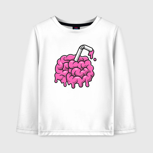 Детский лонгслив Brain drink / Белый – фото 1