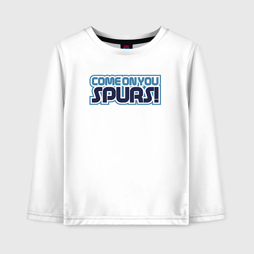 Детский лонгслив Come on you Spurs / Белый – фото 1