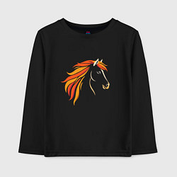 Детский лонгслив Лошадь огненная, символ года
