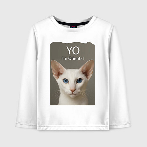 Детский лонгслив Yo - Im Oriental / Белый – фото 1