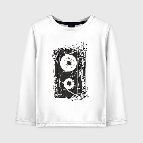 Детский лонгслив Кассета / Белый – фото 1