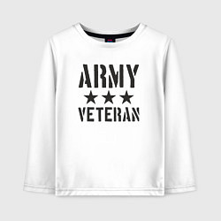Детский лонгслив Ветеран армии