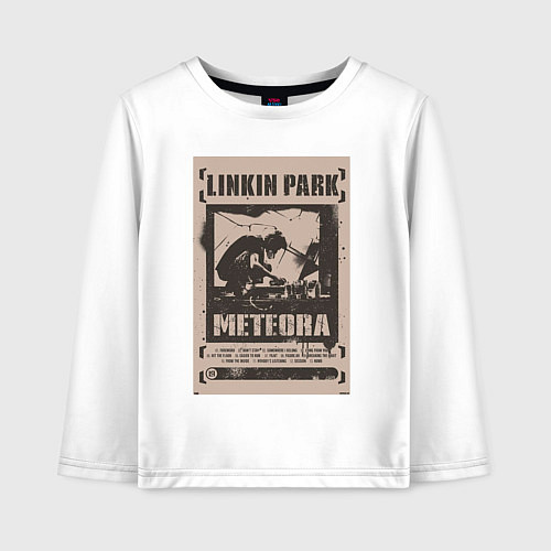 Детский лонгслив Linkin Park постер / Белый – фото 1